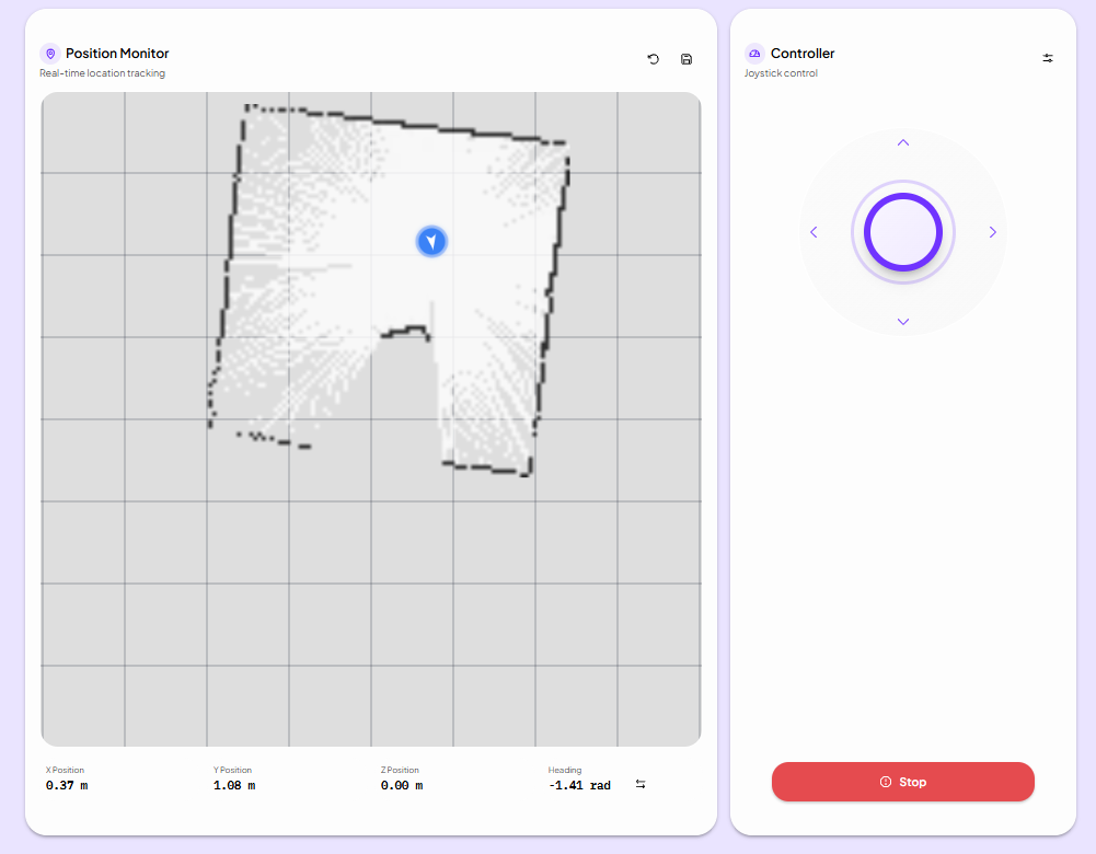 Cloud robotics software dashboard interface